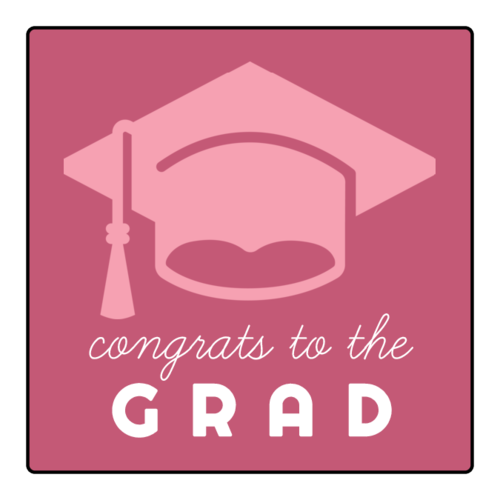 Congrats to the grad square sticker