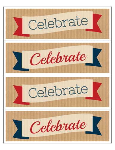 Stickers: Celebrate ribbon stickers