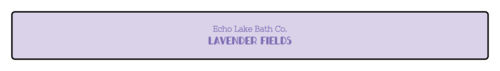 Pastel purple thin rectangle wrap-around bath bomb label