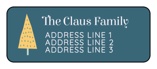 Christmas Tree address label template