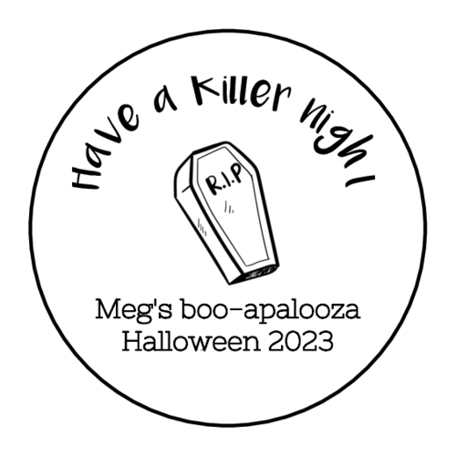 Coffin Halloween sticker