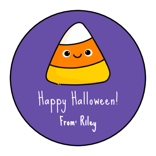 Candy corn Halloween sticker