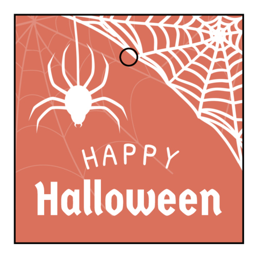 Spider Halloween gift tag