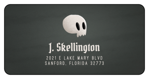 Adorable skeleton address label template