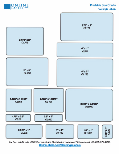 Find The Right Label Size For Your Project With These Printable Label 