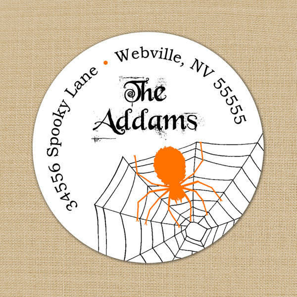 Spooky Spiderweb Halloween Address Labels Customer Ideas