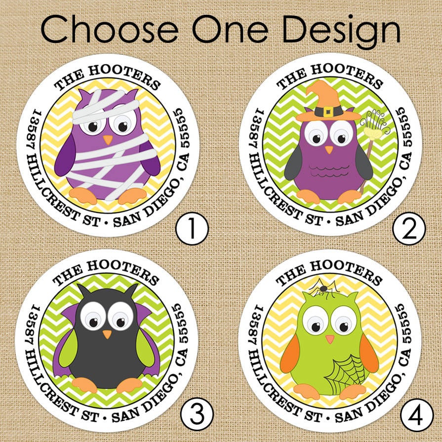 Halloween Owls Address Labels - Customer Label Ideas | OnlineLabels®