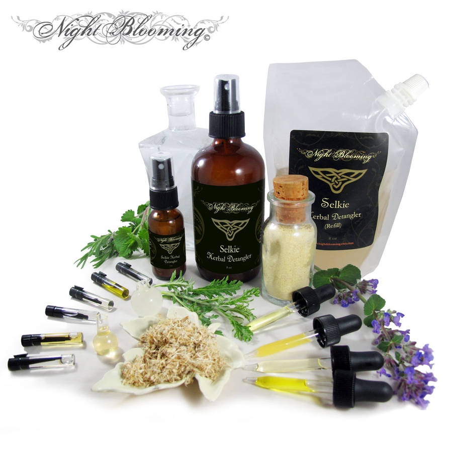 NightBloomings Selkie Herbal Hair Detangler Product Labels - Customer ...