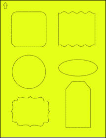 Sheet of 0" x 0" Fluorescent Yellow labels