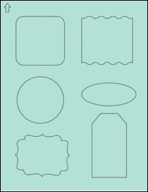 Sheet of 0" x 0" Pastel Green labels