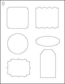 Sheet of 0" x 0" 100% Recycled White labels