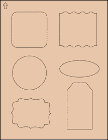 Sheet of 0" x 0" Light Tan labels