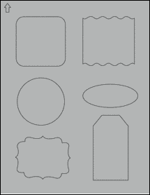 Sheet of 0" x 0" True Gray labels