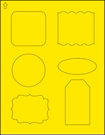 Sheet of 0" x 0" True Yellow labels