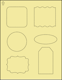 Sheet of 0" x 0" Pastel Yellow labels