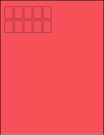 Sheet of 0.666" x 1" True Red labels