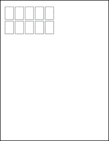 Sheet of 0.666" x 1" Standard White Matte labels