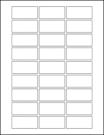 Sheet of 2.125" x 1"  labels