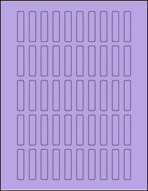 Sheet of 0.375" x 1.75" True Purple labels