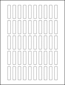 Sheet of 0.375" x 1.75" Standard White Matte labels