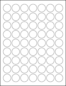 1 Circle Blank Label Template - OL1025