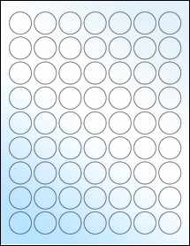 Sheet of 1" Circle White Gloss Laser labels