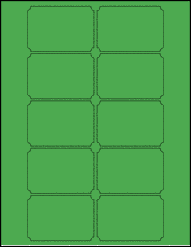 Sheet of 3" x 2" True Green labels