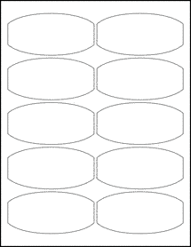 Sheet of 3.875" x 1.875"  labels