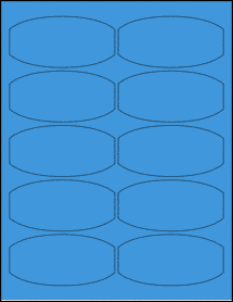 Sheet of 3.875" x 1.875" True Blue labels