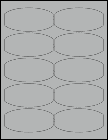 Sheet of 3.875" x 1.875" True Gray labels