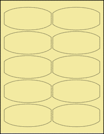 Sheet of 3.875" x 1.875" Pastel Yellow labels