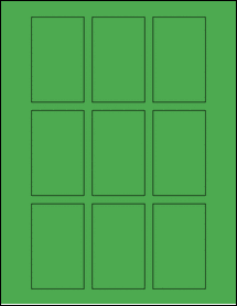 Sheet of 1.9" x 3.08" True Green labels