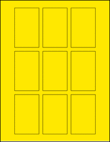 Sheet of 1.9" x 3.08" True Yellow labels