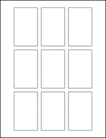 Sheet of 1.9" x 3.08" Aggressive White Matte labels