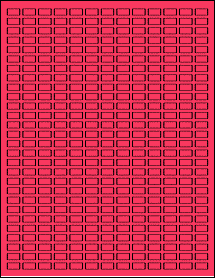 Sheet of 0.5" x 0.25" Fluorescent Pink labels