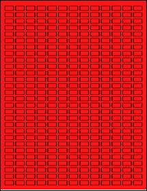 Sheet of 0.5" x 0.25" Fluorescent Red labels