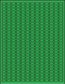Sheet of 0.5" x 0.25" True Green labels
