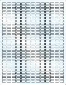 Sheet of 0.5" x 0.25" White Gloss Inkjet labels