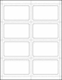 Sheet of 3.5" x 2" White Matte Non-Yellowing labels