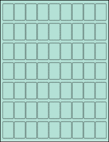 Sheet of 0.85" x 1.3" Pastel Green labels