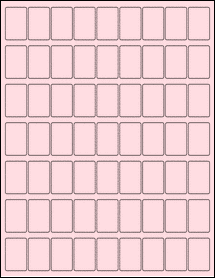 Sheet of 0.85" x 1.3" Pastel Pink labels