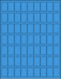 Sheet of 0.85" x 1.3" True Blue labels