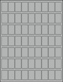 Sheet of 0.85" x 1.3" True Gray labels