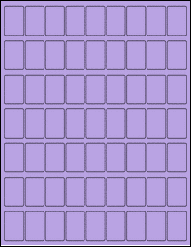Sheet of 0.85" x 1.3" True Purple labels