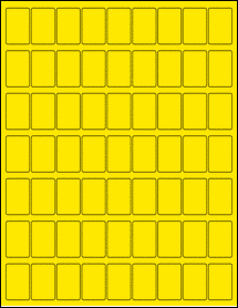 Sheet of 0.85" x 1.3" True Yellow labels