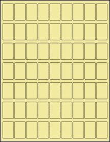 Sheet of 0.85" x 1.3" Pastel Yellow labels