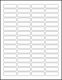 Sheet of 1.813" x 0.5"  labels