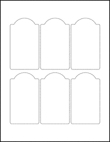 225" x 4" domed top decorative labels  ol1062