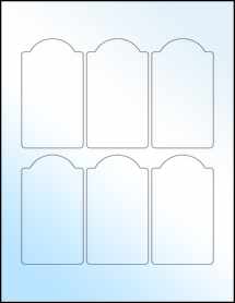 Sheet of 2.25" x 4" White Gloss Laser labels