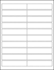 Sheet of 4" x 0.875" 100% Recycled White labels